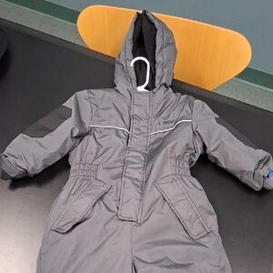 Xtreme Kids' Grey Hooded Snowsuit